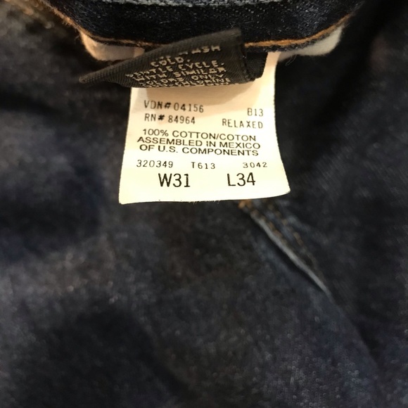 Men’s Vintage Structure dark denim Jeans 31X34 - Picture 7 of 12